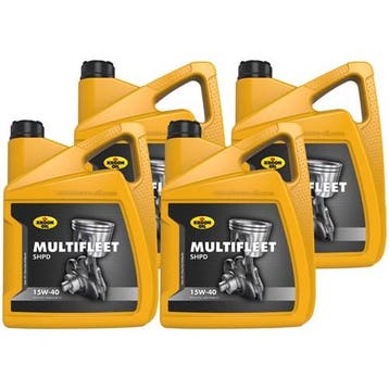 Kroon Olie Aanbieding: 4 X Multifleet Shpd 15W40 5L, Verzenden