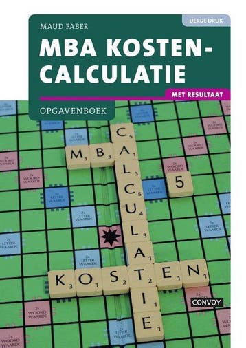 9789463170888 MBA kostencalculatie Opgavenboek, Verzenden, Zo goed als nieuw, Maud Faber