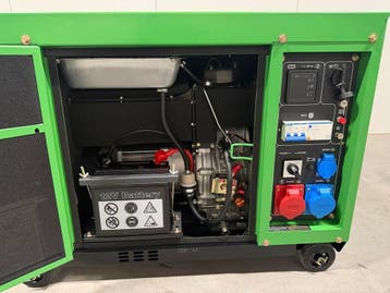 Thunder T9000Full Diesel aggregaat generator 7,5 kVA ACTIE, Nieuw, 5 tot 10 kVA, Dieselolie, Geluidgedempt