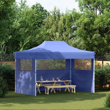 vidaXL Partytent met 3 zijwanden inklapbaar 3x4 m staal, Verzenden, Nieuw, Partytent