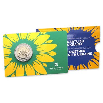 Litouwen 2 Euro Oekraïne 2023 BU Coincard, Postzegels en Munten, Munten | Europa | Euromunten, Verzenden