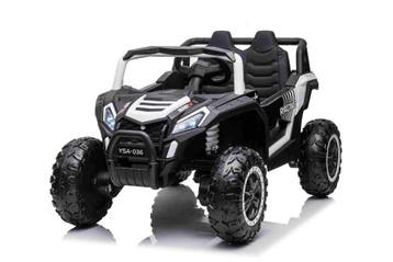 Kinderauto, DUNE BUGGY zwart, 4WD, leder, RC, NIEUW!!, Ophalen of Verzenden, Nieuw