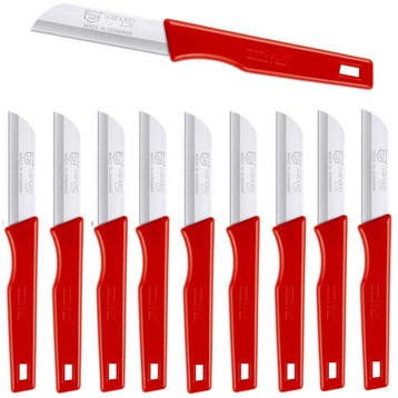 Solingen Schilmesje – RVS Glad – 16 cm – Rood – 10 S, Ophalen of Verzenden, Nieuw, Rvs of Chroom
