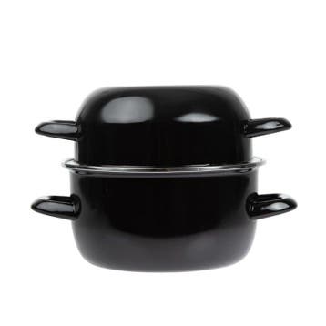 Mosselpan | Geëmailleerd | Oven | Incl. Deksel |, Verzenden, Nieuw in verpakking