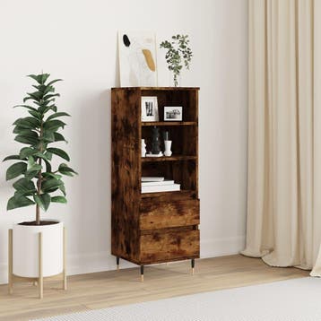 vidaXL buffetkast 40x36x110 cm bewerkt hout gerookt eiken, Huis en Inrichting, Kasten | Buffetkasten, Minder dan 50 cm, Verzenden