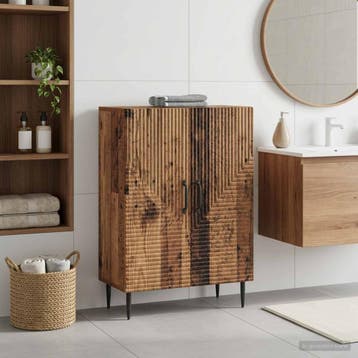 vidaXL Badkamer Opbergkast HAARLEM Oud hout 59,5 x 31 x 80, Verzenden, Nieuw