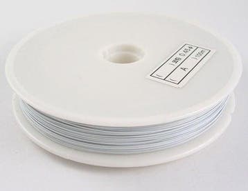 1 rol RVS rijgdraad met coating 0,45 mm – wit, Ophalen of Verzenden, Nieuw, Kraal