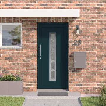 vidaXL Voordeur 88 x 200 cm PVC Antracietkleurig, Verzenden, Nieuw