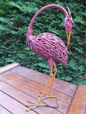 Decoratief ornament - Europa - Metalen flamingo
