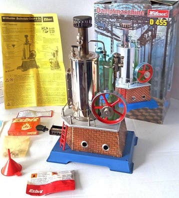 Stoommachine - Wilesco - Vernikkeld messing - 1990-2000 -