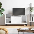 vidaXL Tv-meubel 100x35x55 cm bewerkt hout wit, 100 tot 150 cm, Verzenden, Nieuw, Minder dan 100 cm