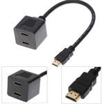 HDMI Male to 2 HDMI Female Y Splitter Adapter Cable, Ophalen of Verzenden, Nieuw