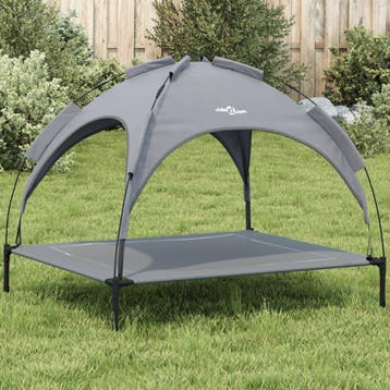 vidaXL Hondenmand met luifel oxford stof en staal, Dieren en Toebehoren, Verzenden, Nieuw