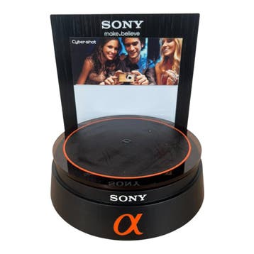 Sony Alpha Displaystandaard – Vintage Winkel Display voor Cy, Verzenden, Zo goed als nieuw