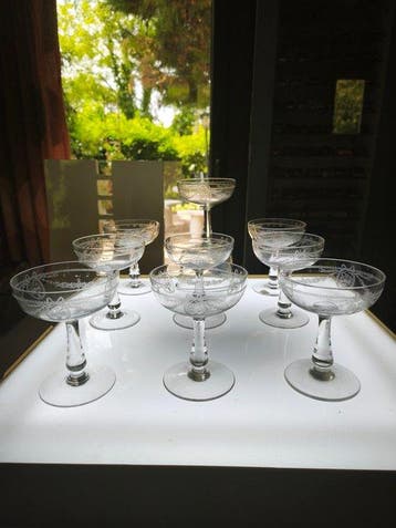St. Louis - Champagneglas (9) - Sapho-model - Kristal