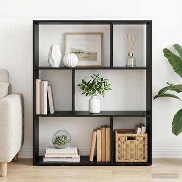 vidaXL Boekenkast 102 x 29 x 103,5 cm Bewerkt hout Zwart, Minder dan 50 cm, Verzenden, 100 tot 150 cm, Nieuw