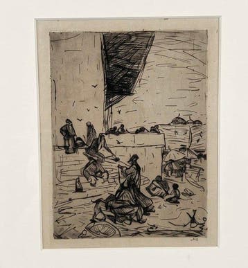 Marius Bauer (1867-1932) - Markt voor eene moskee
