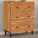 vidaXL Bijzetkast 60x33x75 cm massief acaciahout, Verzenden, Nieuw, 50 tot 100 cm, Minder dan 100 cm