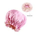 Roze Satijnen Slaapmuts met randje / Reversible Satin Hair B, Ophalen of Verzenden, Nieuw