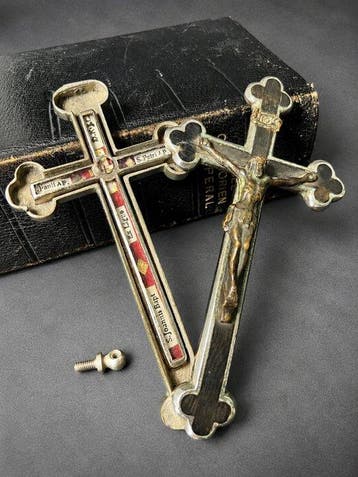 Reliekhouder - Legering - 1850-1900 - Heilige Kruis van onze