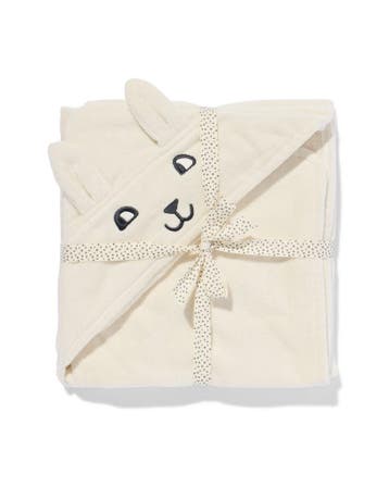 HEMA Baby badcape 80x80cm beertje, Verzenden