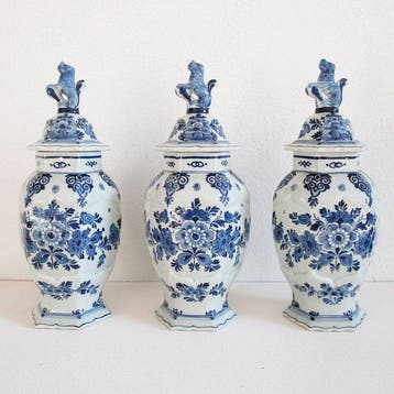 De Porceleyne Fles, Delft - 1922 - dekselvaas (3) - Keramiek