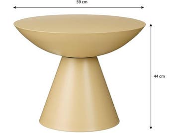Mica Decorations Celise - Bijzettafel - H44 x Ø59 cm -, Verzenden, Nieuw