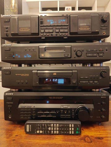 Sony - STR-DE335 - MDS-JE330 - CDP-XE330 - TC-WE435 Hifi-set, Nieuw