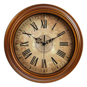IvoQ Vintage Retro Wandklok Ø 30 cm, Verzenden, Nieuw