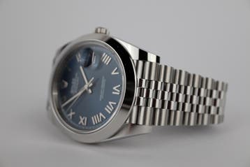 Horloge Rolex Datejust Niew Bright Bleu Roman, Sieraden, Tassen en Uiterlijk, Horloges | Heren, Staal, Polshorloge, Nieuw, Ophalen of Verzenden