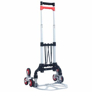 vidaXL Traptrolley inklapbaar 70 kg aluminium zilverkleurig, Verzenden, Nieuw