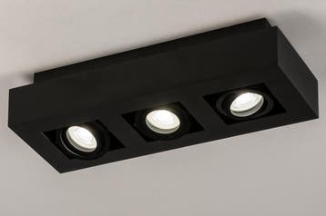 Rietveld Plafondlampen - Zwart - Metaal, Verzenden, Nieuw