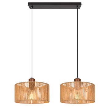Japandi hanglamp bruin, Selena, Ophalen of Verzenden, Nieuw, Metaal, Japandi