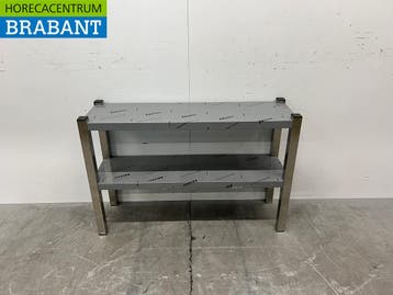 RVS Dubbele Etagère brug 100 x 30 x 66,5 cm Horeca, Ophalen of Verzenden, Nieuw zonder verpakking