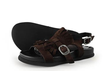 Shabbies Amsterdam Sandalen in maat 37 Bruin, Verzenden, Sandalen of Muiltjes, Zo goed als nieuw, Bruin