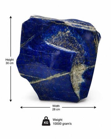 lapis lazuli Vrije vorm - Hoogte: 30 cm - Breedte: 28 cm-