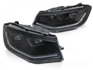 Koplampen Volkswagen Caddy Cargo 2020- DRL LED Dynamic Zwart, Ophalen of Verzenden, Nieuw