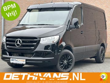 Zakelijke Lease |  Mercedes-Benz Sprinter 214CDI 143PK 9G-Tr, Automaat, Stof, Gebruikt, Zwart