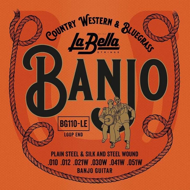 La Bella L-BG110-LE snaren set for 6-snaar guitar banjo,, Muziek en Instrumenten, Snaarinstrumenten | Banjo's, Nieuw, Ophalen of Verzenden