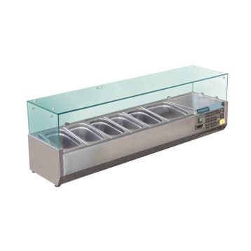 Polar Opzetkoelvitrine | 5 x GN 1/3 + 1 x GN 1/2, Verzenden, Nieuw in verpakking