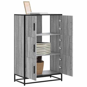 vidaXL buffetkast 68x35x106,5 cm bewerkt hout en metaal, Verzenden, Nieuw, Overige houtsoorten