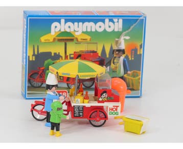 Playmobil 3848 Hotdogkar met verkoper OVP #9526 (grootspoor), Ophalen of Verzenden, Gebruikt, Overige typen