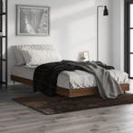 vidaXL Bedframe zonder matras bewerkt hout bruin eikenkleur, Huis en Inrichting, Slaapkamer | Bedden, 100 cm, Eenpersoons, Bruin