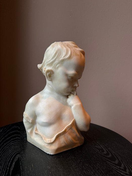 Lorenzo Corelli (act.c.1855-1920) - sculptuur, Albast buste, Antiek en Kunst, Antiek | Keramiek en Aardewerk
