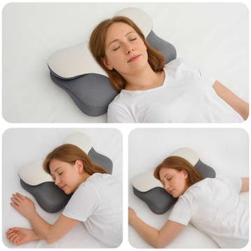 vidaXL Nek kussen Wit Traagschuim 57 x 36 x 13 cm, Verzenden, Nieuw, Wit