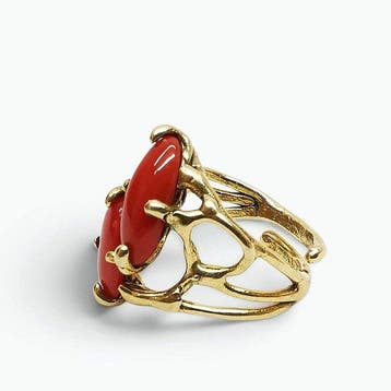 Koraal - Argento 925 - Ring - Italiaans vakmanschap