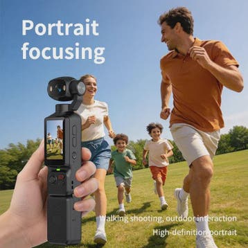 4K Handheld Gimbal Actiecamera met 180° Draaibare Lens - Ant, Verzenden, Nieuw