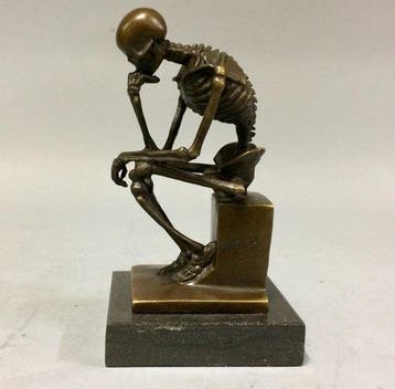 sculptuur, De Denker als skelet - parodie op Denker van