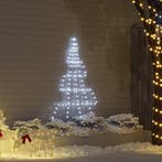 vidaXL LED Kerstboom met Grondspiesjes Koudwit 182 cm Metaal, Diversen, Kerst, Verzenden, Nieuw
