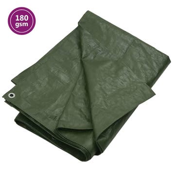 vidaXL Dekzeil 180 g/m² 4x6 m HDPE groen, Verzenden, Nieuw
